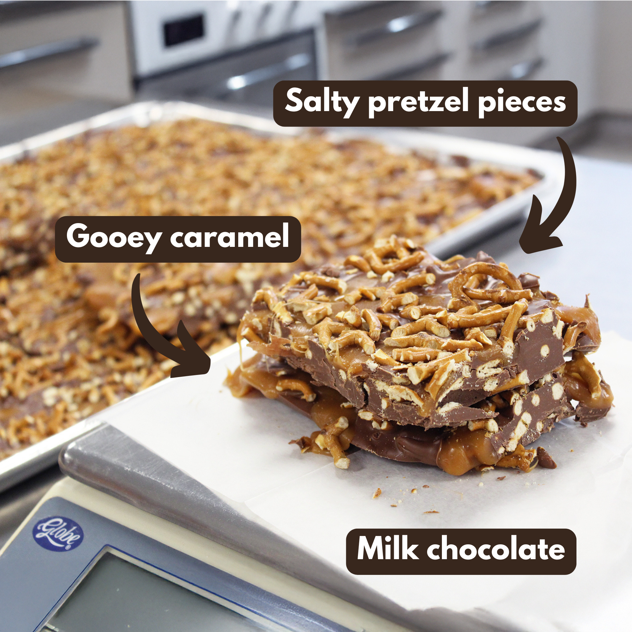 ベルガムナッツ　５個 Pretzel Caramel Bark – Vermont Nut Free Chocolates