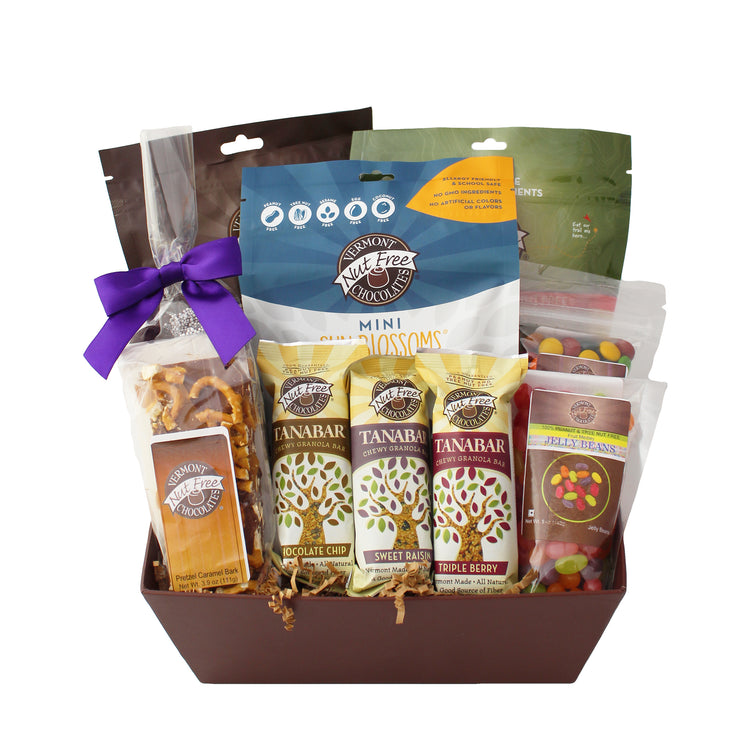 a basket of food items