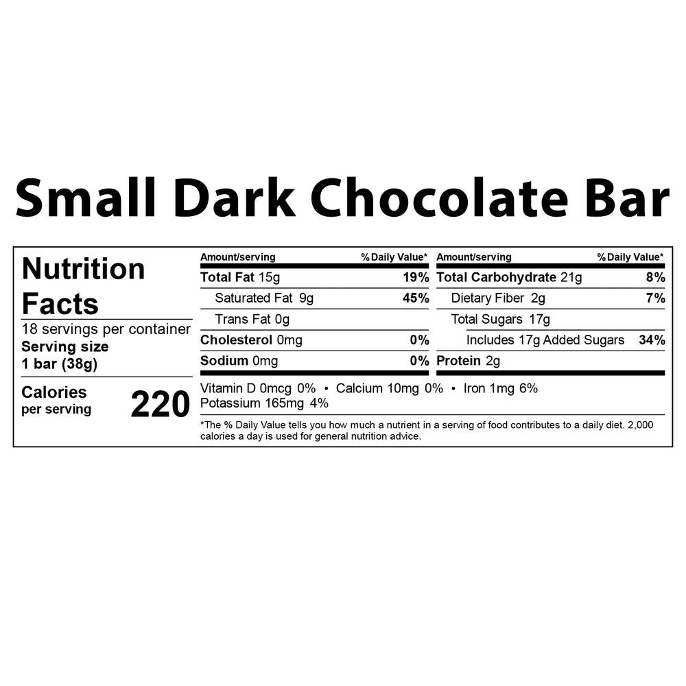 Main Bars Label Chocolate Bar Labels