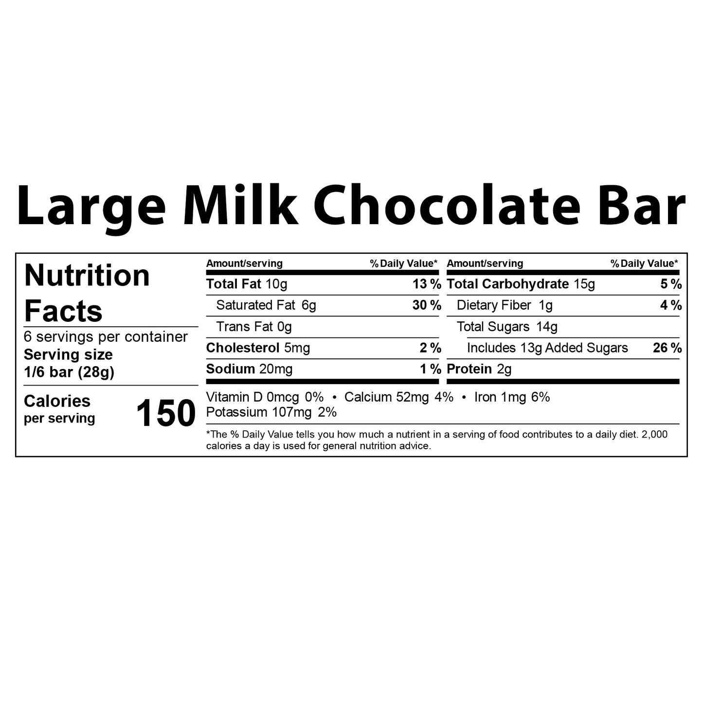 
                  
                    Large Chocolate Bar
                  
                