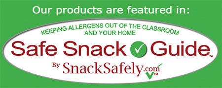 Our products are featured in Safe Snack Guide on SnackSafely.com Logo