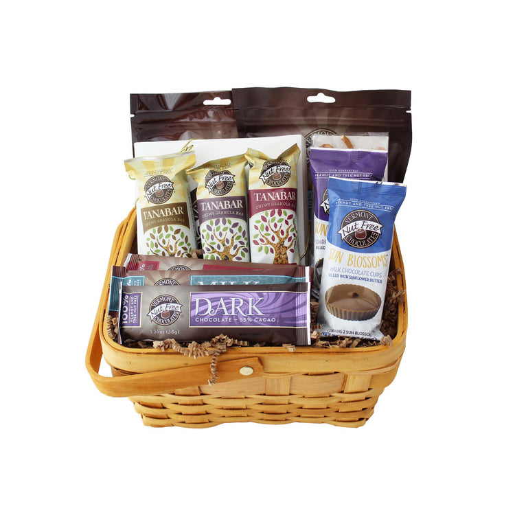 a basket of food items
